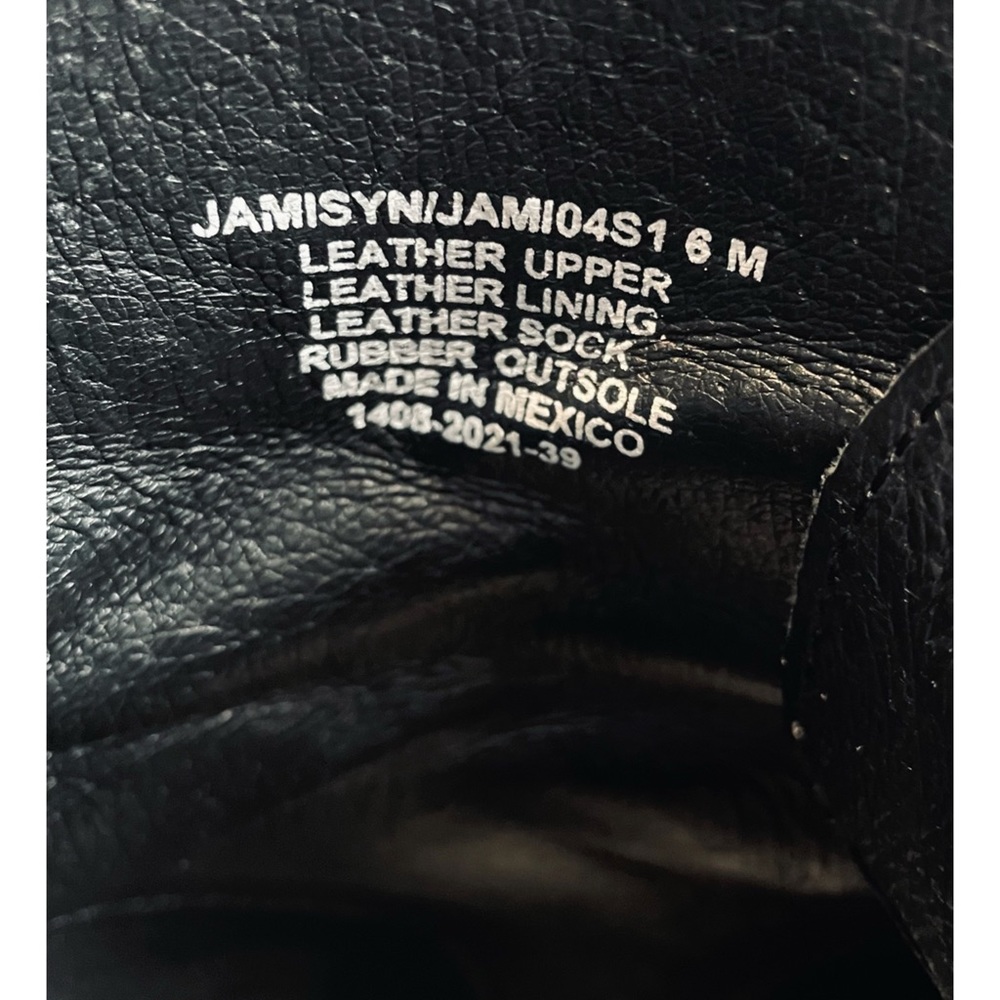 STEVE MADDEN • Black Jamisyn Leather Combat Boots, 6 - Picture 15 of 16